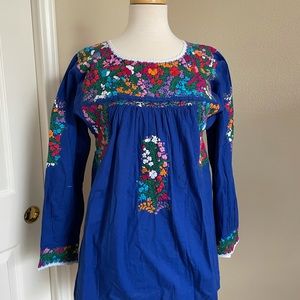 Hand embroidered Mexican blouse